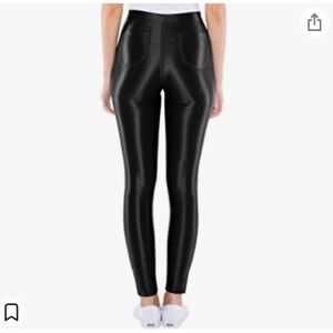 American apparel ‘the disco pant’. Shiny black stretchy pants. Comfy and sexy